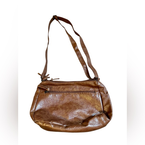 Brown faux leather crossbody - Picture 3 of 13